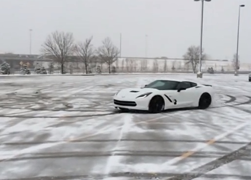 Video: Pfadt Supercharged C7 Does Powdered Donuts in the Snow