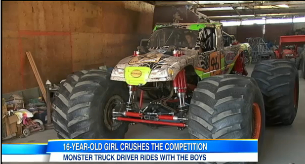 VIDEO: Teenage Girl Breaks Barriers Behind Wheel Of Monster Truck