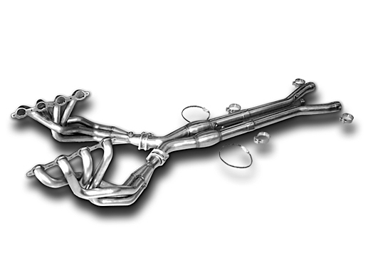 American Racing Headers’ long-tube C6 headers are renowned for their quality, but typical of what you’ll find in the aftermarket, because all of the major manufacturers offer only long-tube designs for C6s. Unfortunately no long-tubes are legal on street-registered cars in California.