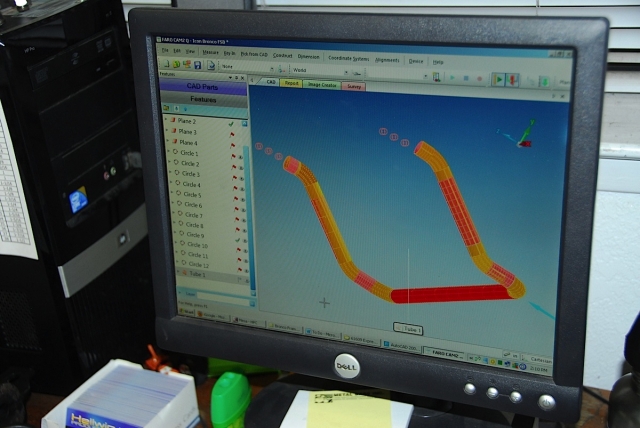 Part of R&D includes drawing up the plans, like this front sway bar used on custom Ford Bronco.