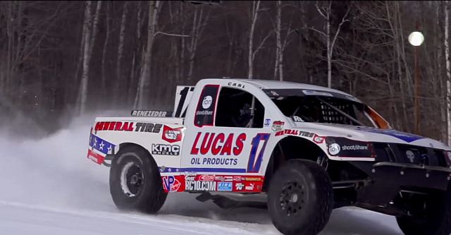 VIDEO: Pro 4 Race Trucks Hit The Snow At 2014 Red Bull Frozen Rush