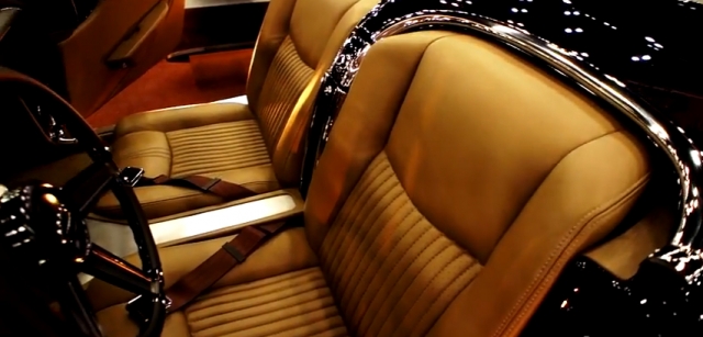Glove soft Italian leather covers the cabin.
