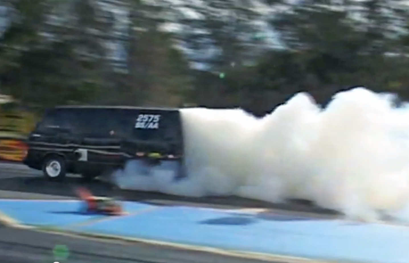 Video: That Moment When A Long, Smoky Burnout Goes Wrong