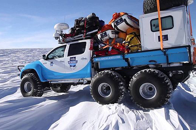VIDEO: 6x6 Toyota Hilux Aids Skiier In Record South Pole Expedition