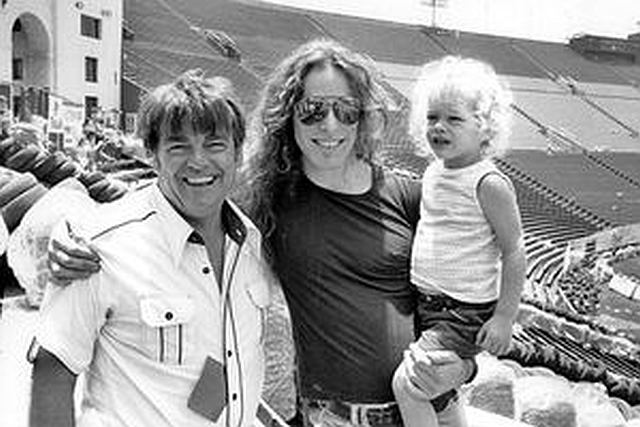 Ted pictured with his son Toby and Off Road Legend Mickey Thompson at a 1979 MTEG Stadium series event.