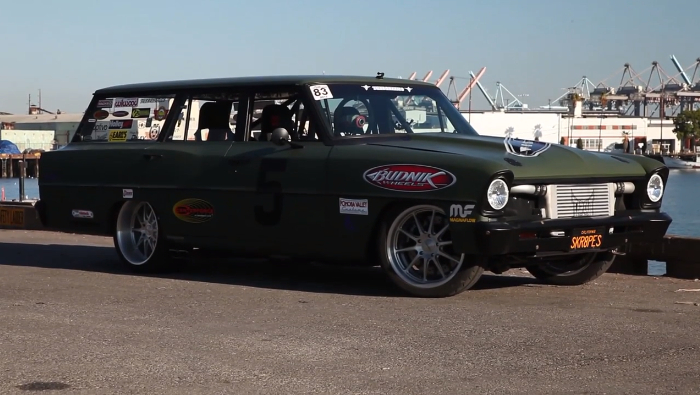 Video: Big Muscle Checks Out Tim Katz's '66 Nova Wagon TAPOUT Terror