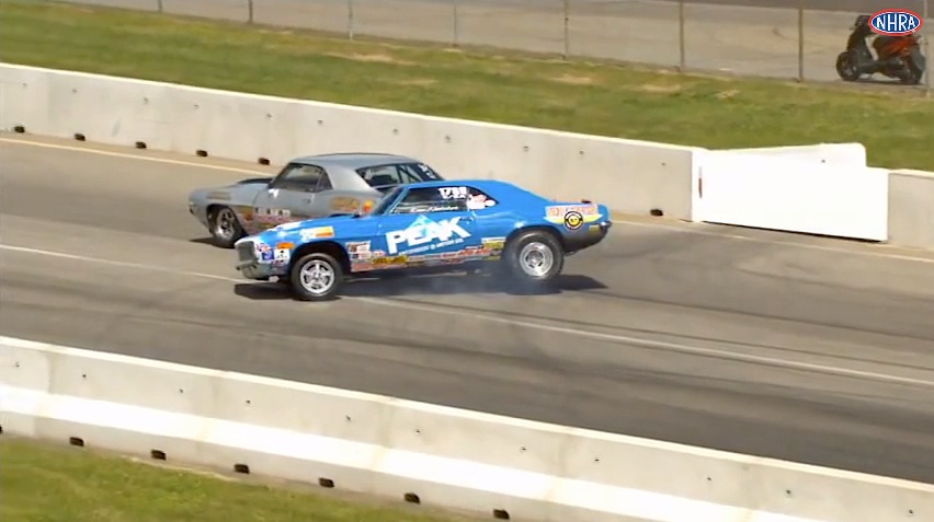Video: Crazy 360 Degree Spin On The Drag Strip!