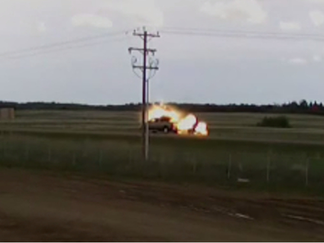 VIDEO: Truck Gets Struck By Lightning While Driving