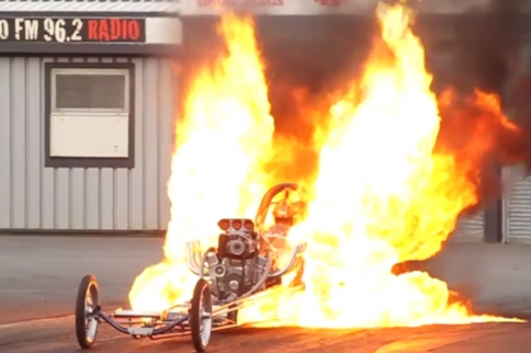 Video: Awesome Brits Doing Awesome Fire Burnouts At Santa Pod