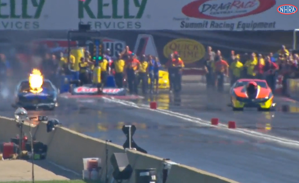 Dueling Nitrous Backfires In Pro Mod At Norwalk