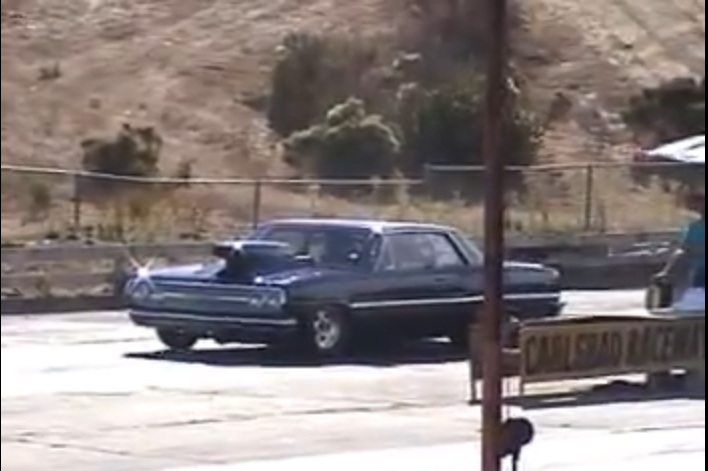 Badass '65 Chevelle Goes Head on into a Wall on the Strip