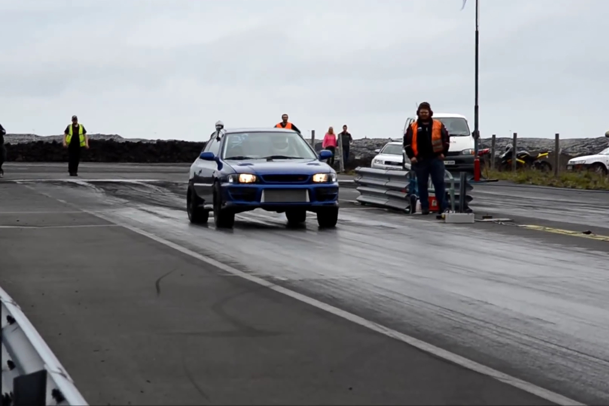 Video: In-Car Camera As Subie RSTi Runs 9.27 At 147 MPH In Iceland