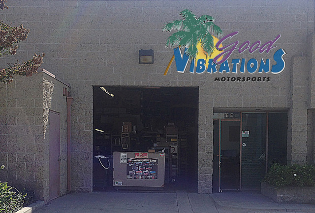 Good Vibrations Motorsports' main facility in Whittier, California, which contains the sales offices, assembly, warehousing, and shipping and receiving -- all within just over 2,000 square feet.