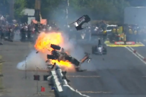 Video: Mark Taliaferro's Vicious Top Alcohol Dragster Crash 