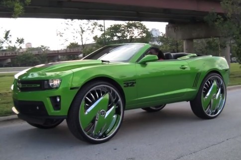 WTFriday: 5th Gen Camaro Donk Rides on Floater 32-inch Dubs