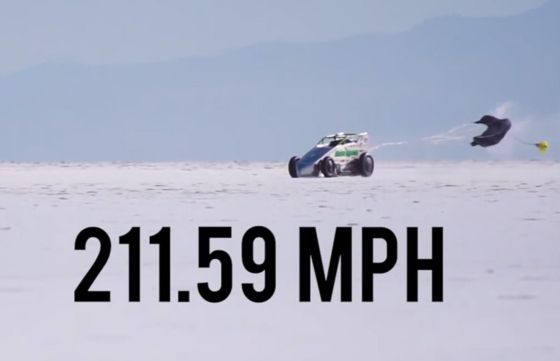Damion Gardner Goes 200 MPH At Bonneville In A Sprint Car