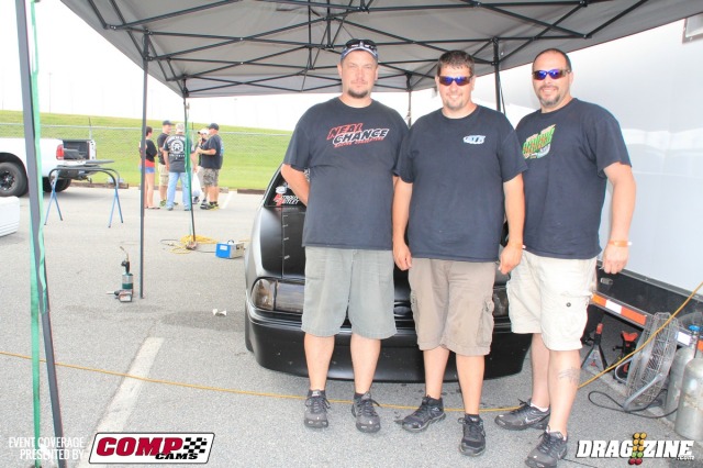 Burnsville North Carolina racer Donald Banks is running Nitrous Outlet Nitrous X this weekend and is part of David Pearsons crew. The car is a new build only out for a couple of test sessions. Special thanks to the crew, David Pearson, Darren Lowery and Tom Boggs who's help makes this all possible. From left to right, Darren Lowery, Donald Banks and Tom Boggs.