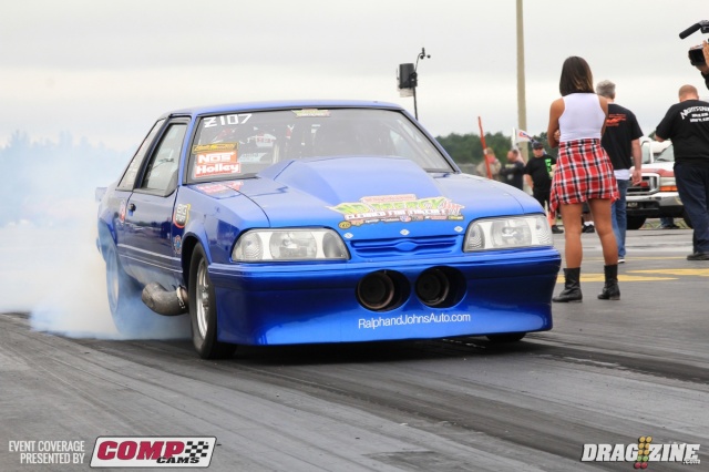 Mustang Mike Modest earned 4th spot in Outlaw Drag Radial with a 4.375 at 171.