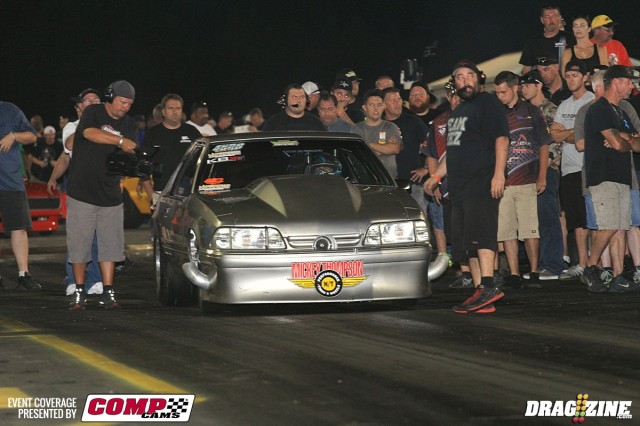 Moyer and Rhodes was a great match on paper with Moyer having a better elimination ET by just .003 and lane choice for the final. Rhodes knocked down the tree with a .006 reaction but could not hold on down track as Moyer went on past with a 4.57 at 154 to the double entered Rhodes' 4.69 at 152 ending his efforts at a double up win.
