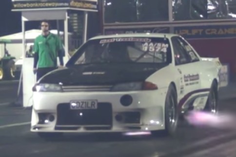 Video: New AWD MPH Record Set by Team HTR's Nissan Skyline