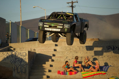 VIDEO: BJ Baldwin Hoons Ensenada In His 850 HP Chevy Race Truck!