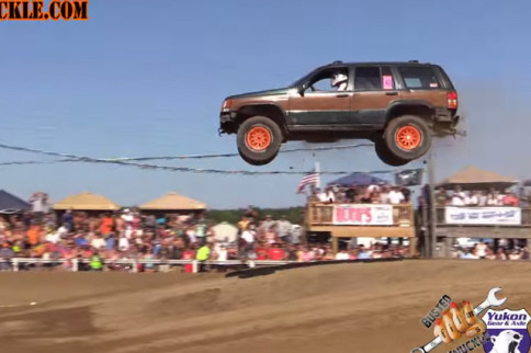 VIDEO: This Grand Cherokee Takes Flight, Comes Down HARD