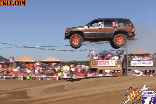 VIDEO: This Grand Cherokee Takes Flight, Comes Down HARD