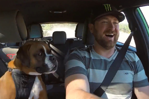 Video: Vaughn Gittin Jr. Smashes It in the Ford Fiesta With His Dog