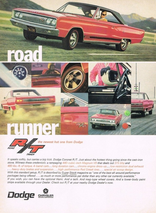 Original 1967 Coronet R/T ad.
