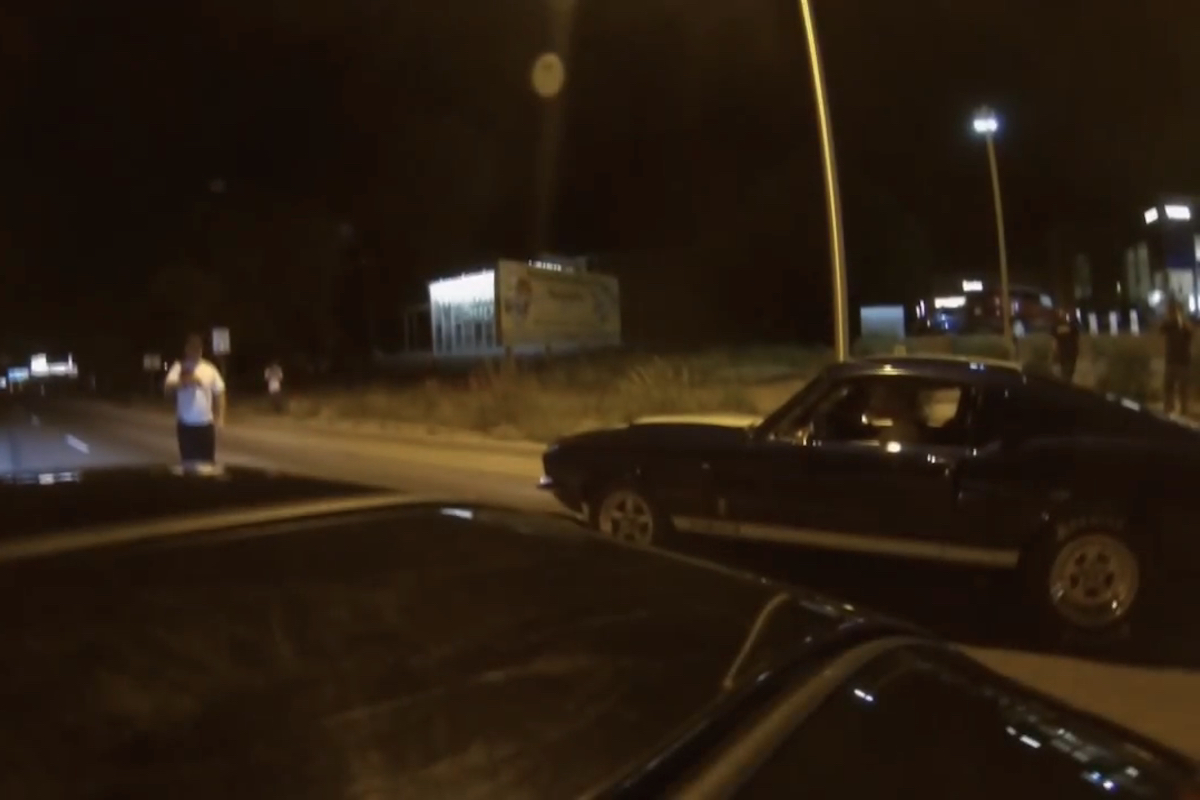 Video: Nitrous '67 Mustang vs Twin Turbo Camaro Street Race Goes Bad