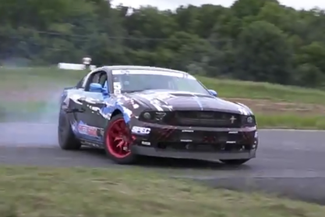 Video: Turbo Mustang Drifting For American Muscle Calendar Shoot