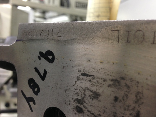 Great care was taken to preserve the cylinder head and block identification numbers during the rebuild process.