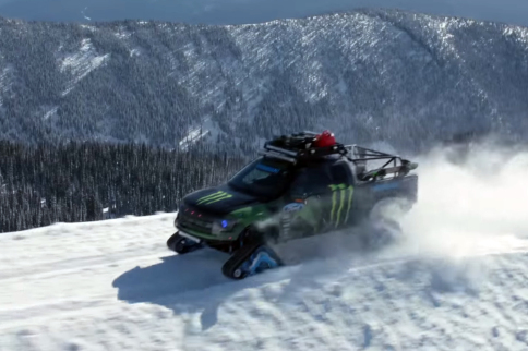VIDEO: Ken Block Shreds The Snow In His 2014 Ford RaptorTrax Truck
