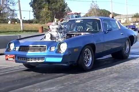 Video: Blue Big-Block Big Blower Camaro!