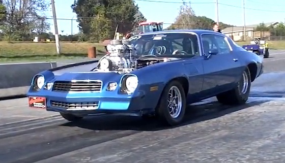 Video: Blue Big-Block Big Blower Camaro!