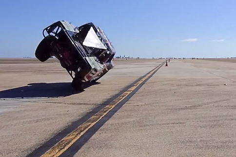 Video: Gordon and Creed Bicycle SST Race Trucks in Demo Derby Style