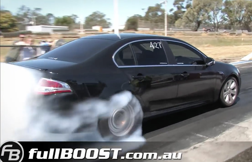 Video: Four Door Aussie Ford G6E Turbo Goes 9's!