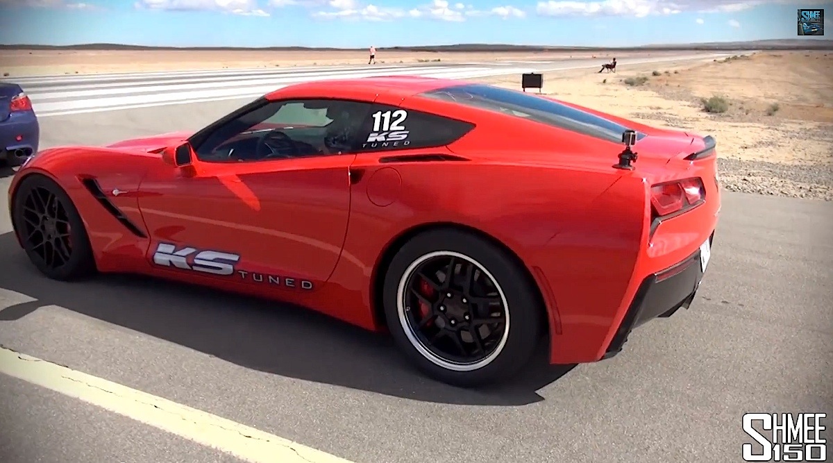 700+hp, C7 Stingray Runs a Few Passes at a Desert Airfield