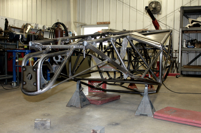 Once the basic chassis is complete, the focus turns to the interior and the many small parts and pieces that must be fabricated and welded to the chassis, including transmission mounts, the firewall,