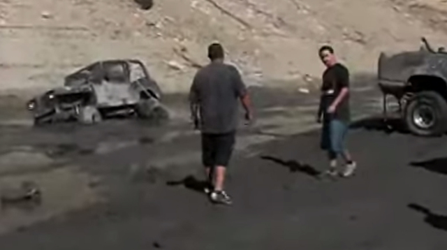 Jeep stuck in mud