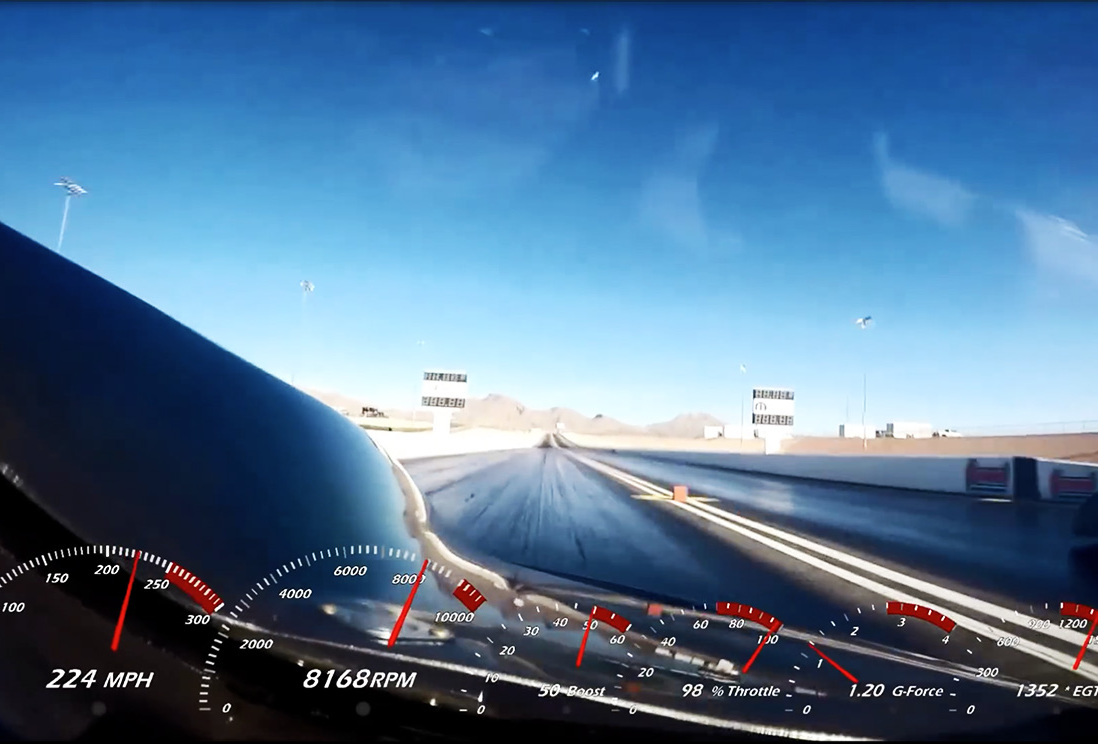Video: Unique Data Display Aboard Larry Larson's Historic 5.95 Blast