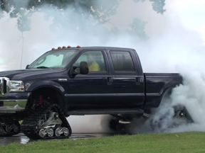 Think You Can't Do A Burnout With A Set of Tracks? Think Again!