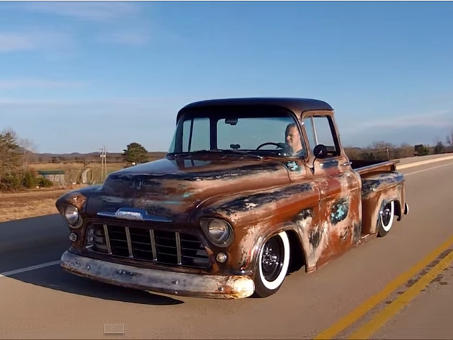 Video: Teaser of the Slammed '56 Chevy Pickup "Oil Slick"