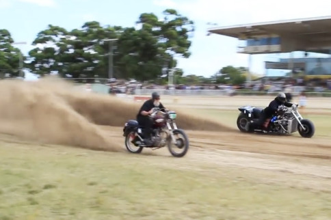 Video: Wild Nitrous-Fed, V8-Powered Sand Drag Bikes In Australia