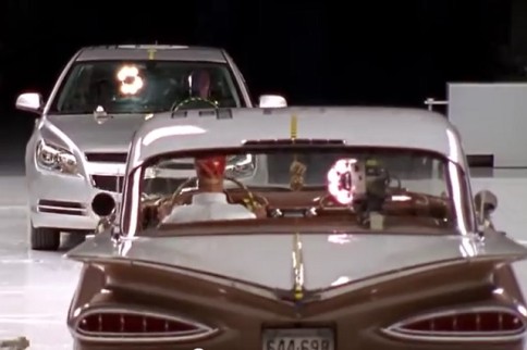 Video: That's Gotta Hurt! Old Chevy VS New Chevy Crash Test