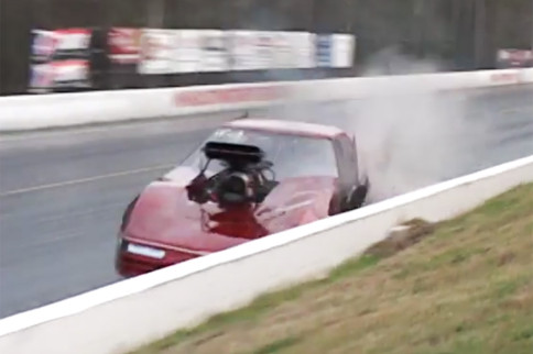 Video: Cameraman Nearly Struck By Debris From Pro Mod Crash