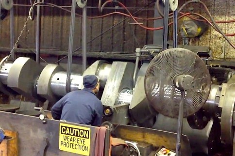 Video: Working on a 15,000-pound, 15-inch-stroke Crankshaft