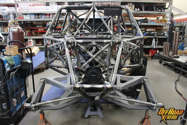 Camburg's own race truck sits ready for a final race prep. 