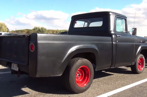 Video: Diesel-Powered F-100 Sleeper Truck Digs The Track
