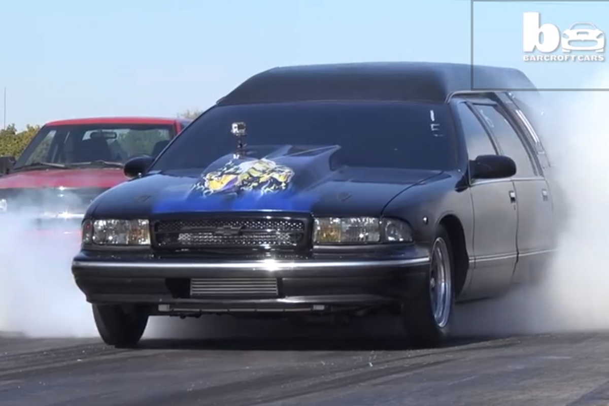 Video: Turbocharged Hearse Getting To The Graveyard In Record Time